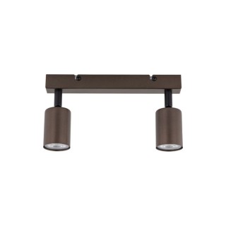 Plafonnier Top 2 lumières – brun – en métal – style moderne et loft