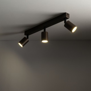 Plafonnier Top 3 lumières – brun – en métal – style moderne et loft