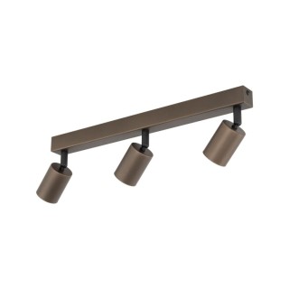 Plafonnier Top 3 lumières – brun – en métal – style moderne et loft