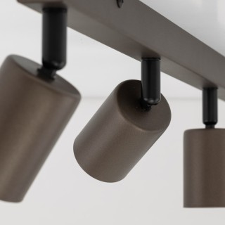 Plafonnier Top 4 lumières – brun – en métal – style moderne et loft