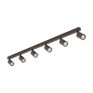 Plafonnier Top 6 lumières – brun – en métal – style moderne et loft