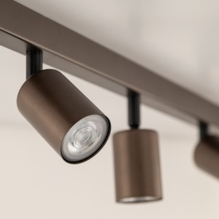 Plafonnier Top 6 lumières – brun – en métal – style moderne et loft