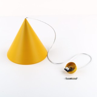Suspension Cono 1 lumière – jaune – en métal – style moderne