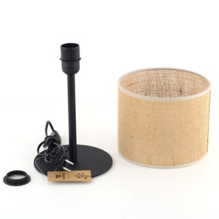 Veilleuse Juta 1 lumière – noir – en métal – style bohème