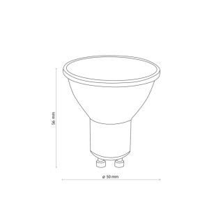 AMPOULE GU10 NOIRE 5W BLANC CHAUD 3000 K