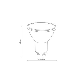 AMPOULE GU10 5W BLANC CHAUD 3000 K