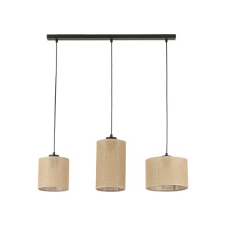 Suspension Juta 3 lumières – noir – en plastique – style scandinave