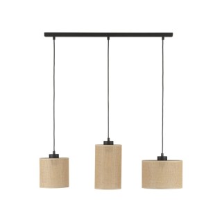 Suspension Juta 3 lumières – noir – en plastique – style scandinave