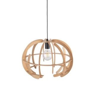 Suspension Venus 1 lumière – en métal et bois – style moderne