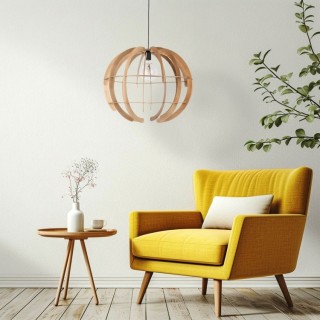 LAMPE SUSPENDUE EN BOIS VENUS 1 L