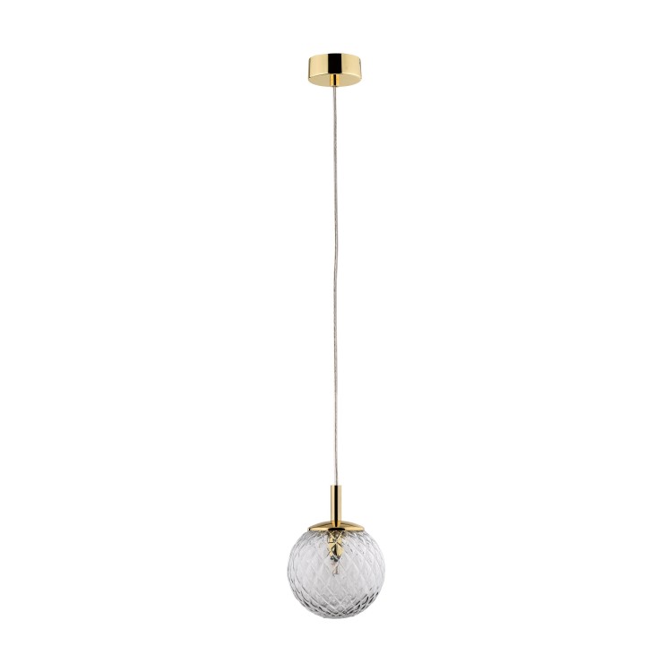 LAMPE SUSPENDUE CADIX DORÉ 1 PLAT