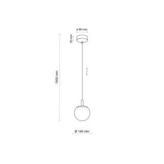 LAMPE SUSPENDUE CADIX DORÉ 1 PLAT