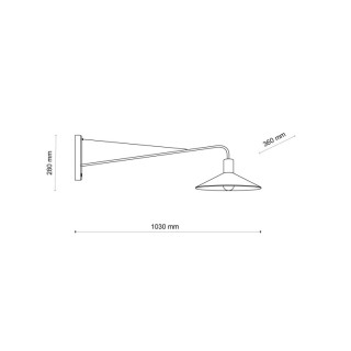 Applique murale Jump 1 lumière – noir – en métal – style moderne et loft