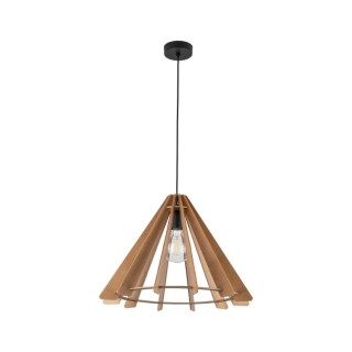 Suspension Eris 1 lumière – en métal et bois – style moderne