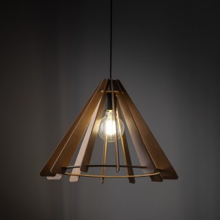 Suspension Eris 1 lumière – en métal et bois – style moderne