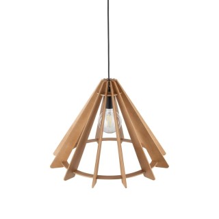 Suspension Eris 1 lumière – en métal et bois – style moderne
