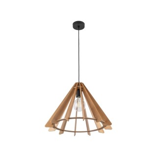 Suspension Eris 1 lumière – en métal et bois – style moderne