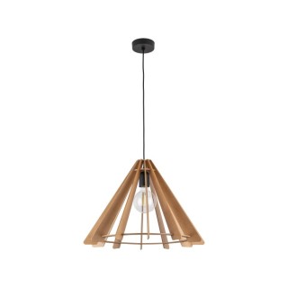 Suspension Eris 1 lumière – en métal et bois – style moderne