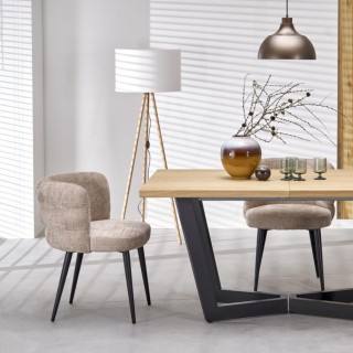 Suspension Cap 1 lumière – brun & pin – en métal et bois – style moderne