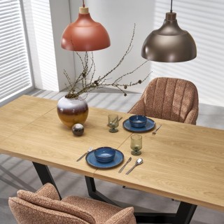 Suspension Cap 1 lumière – brun & pin – en métal et bois – style moderne