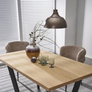 Suspension Cap 1 lumière – brun & pin – en métal et bois – style moderne