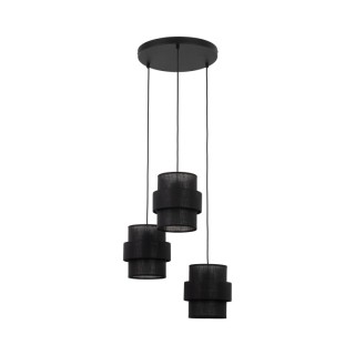 LAMPE SUSPENDUE NOIRE CALISTO 3 CERCLES