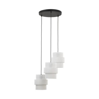 Suspension Calisto 3 lumières – noir – en métal – style moderne et loft