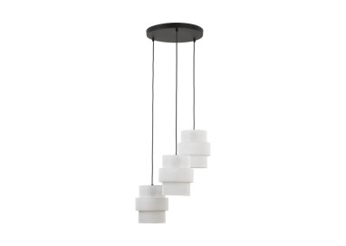 Suspension Calisto 3 lumières – noir – en métal – style moderne et loft