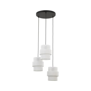 Suspension Calisto 3 lumières – noir – en métal – style moderne et loft