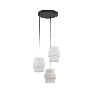 Suspension Calisto 3 lumières – noir – en métal – style moderne et loft