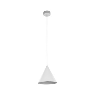 Suspension Cono 1 lumière – blanc – en métal – style moderne et loft