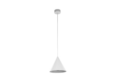 Suspension Cono 1 lumière – blanc – en métal – style moderne et loft