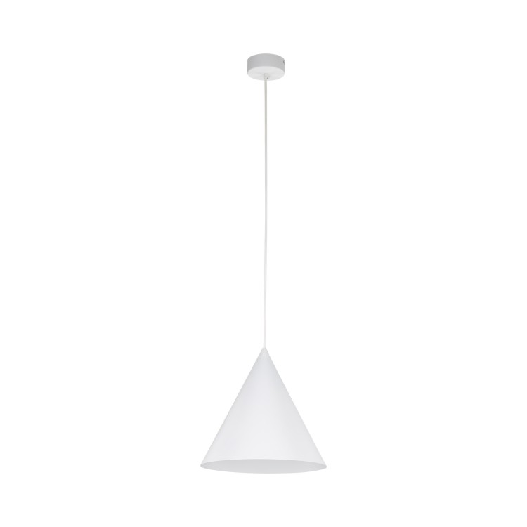 Suspension Cono 1 lumière – blanc – en métal – style moderne et loft