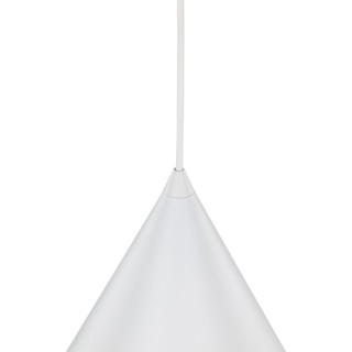 Suspension Cono 1 lumière – blanc – en métal – style moderne et loft