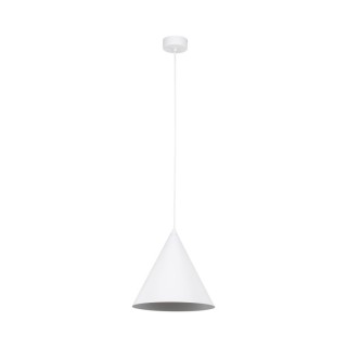 Suspension Cono 1 lumière – blanc – en métal – style moderne et loft