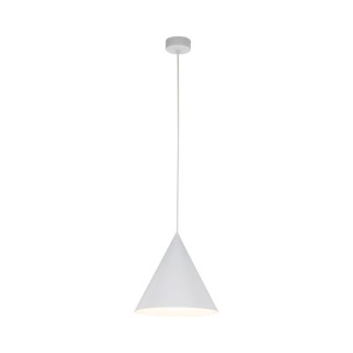 Suspension Cono 1 lumière – blanc – en métal – style moderne et loft