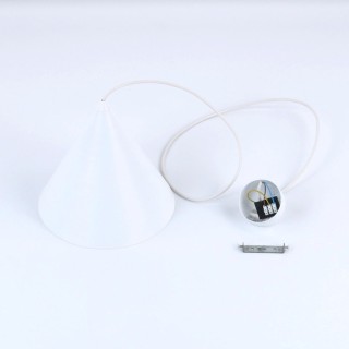 Suspension Cono 1 lumière – blanc – en métal – style moderne et loft