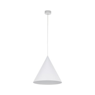 Suspension Cono 1 lumière – blanc – en métal – style moderne et loft