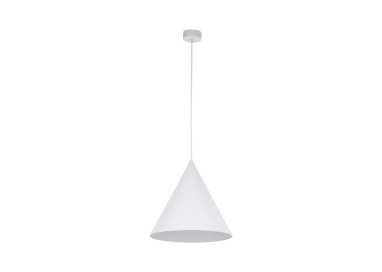 Suspension Cono 1 lumière – blanc – en métal – style moderne et loft