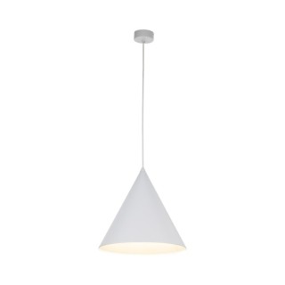 Suspension Cono 1 lumière – blanc – en métal – style moderne et loft