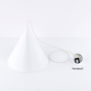 Suspension Cono 1 lumière – blanc – en métal – style moderne et loft