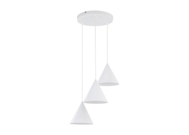 Suspension Cono 3 lumières – blanc – en métal – style moderne