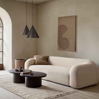 Suspension Cono 1 lumière – brun – en métal – style moderne