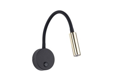 Applique murale Lagos 1 lumière – doré & noir – en métal – style moderne et loft