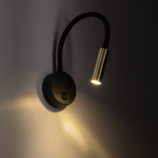 Applique murale Lagos 1 lumière – doré & noir – en métal – style moderne et loft