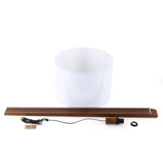 Lampadaire Grand – noix – en métal et bois – style moderne