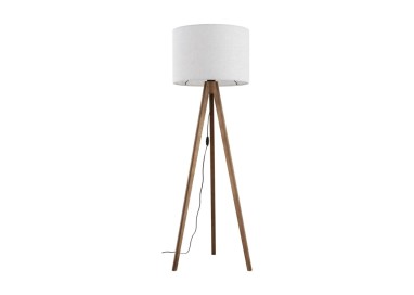 Lampadaire Grand – noix – en métal et bois – style moderne