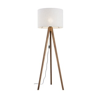 Lampadaire Grand – noix – en métal et bois – style moderne