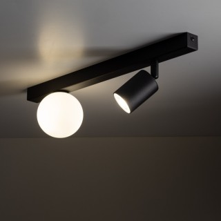 Plafonnier Vox 2 lumières – noir – en métal – style moderne et loft