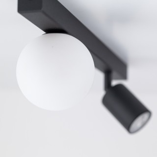 Plafonnier Vox 2 lumières – noir – en métal – style moderne et loft